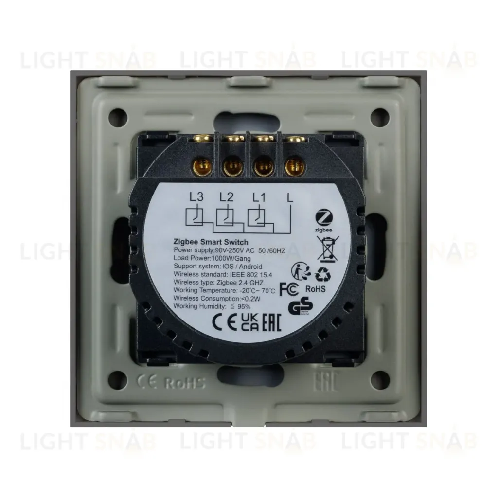 Выключатель сенсорный Arlight SWT-OMALI-S03-ZB-GR (250V, 10A, Zigbee) 050047 050047
