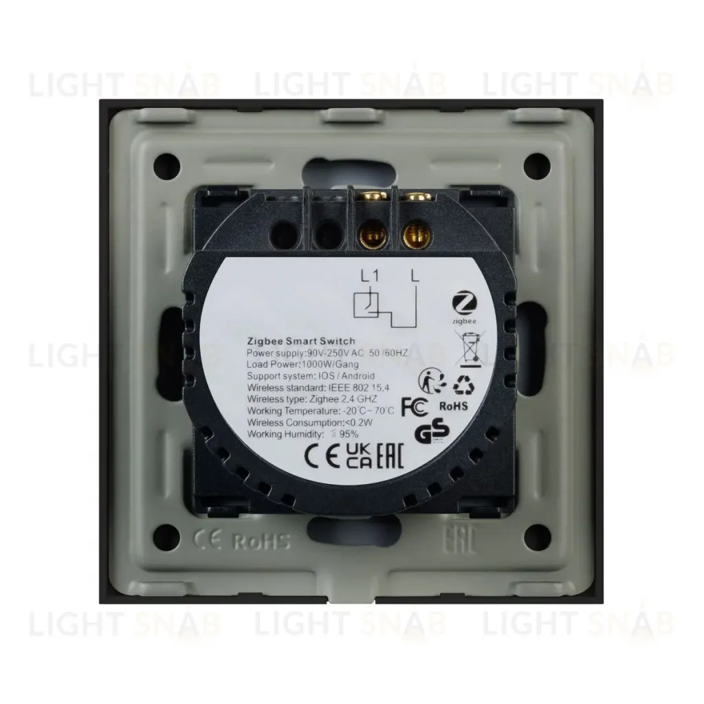 Выключатель сенсорный Arlight SWT-OMALI-S01-ZB-BK (250V, 10A, Zigbee) 050033 050033