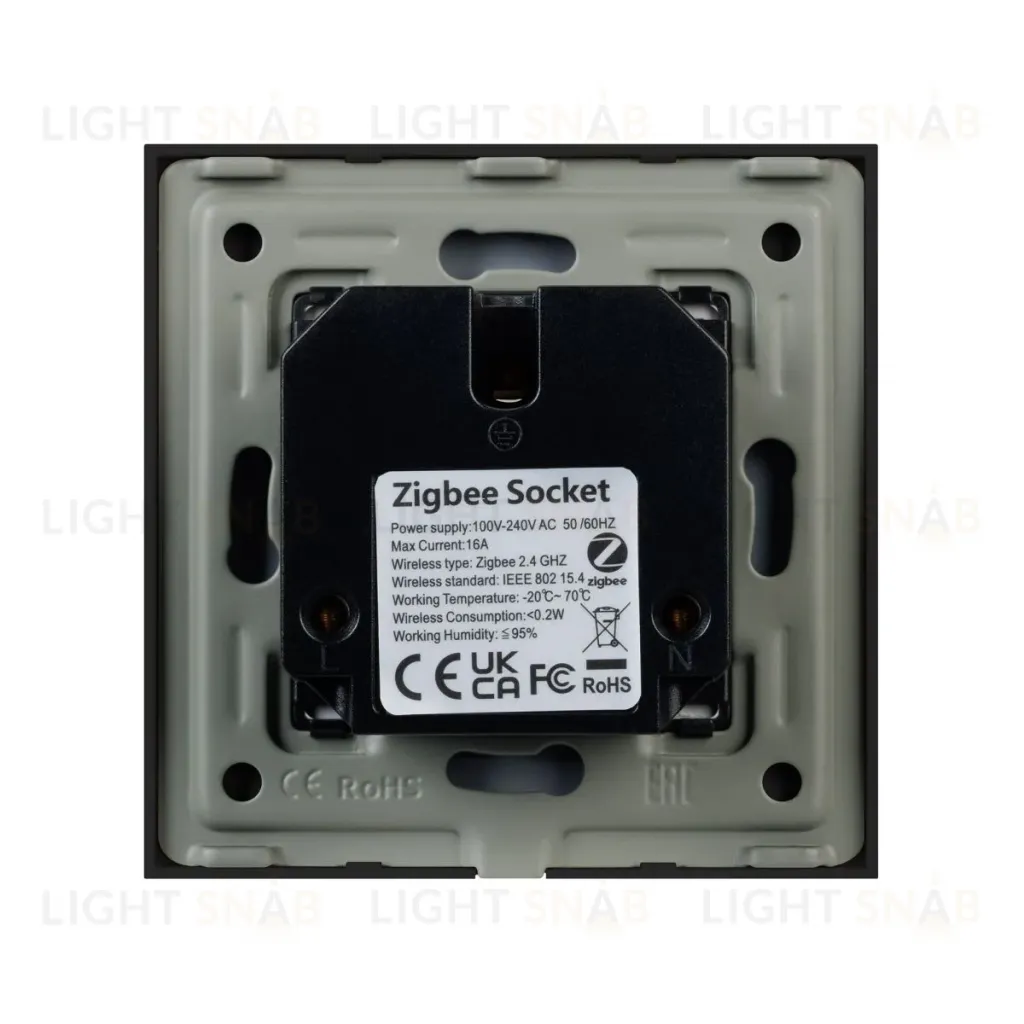 Розетка электрическая с Zigbee управлением Arlight SCT-OMALI-EUZB1-PL-BK (240V, 16A, Zigbee) 050216 050216