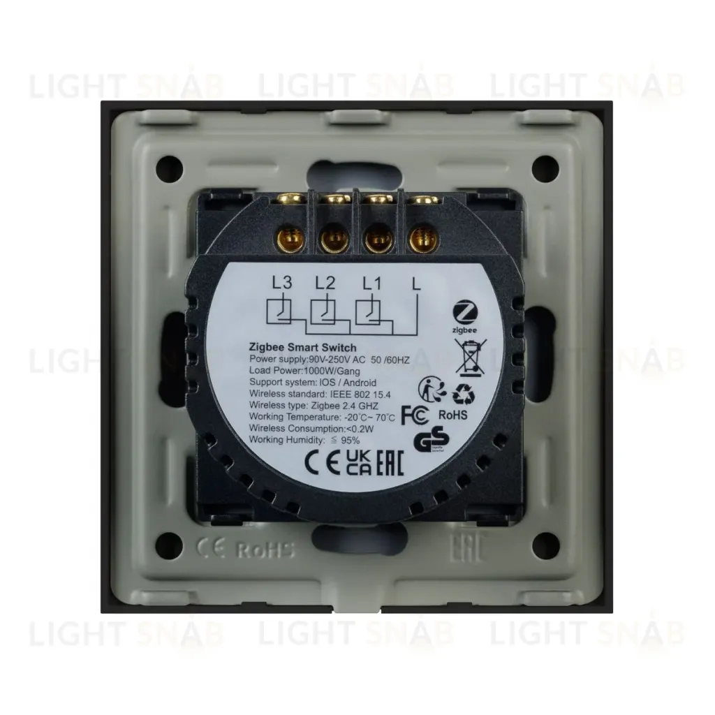 Выключатель сенсорный Arlight SWT-OMALI-S03-ZB-BK (250V, 10A, Zigbee) 050046 050046
