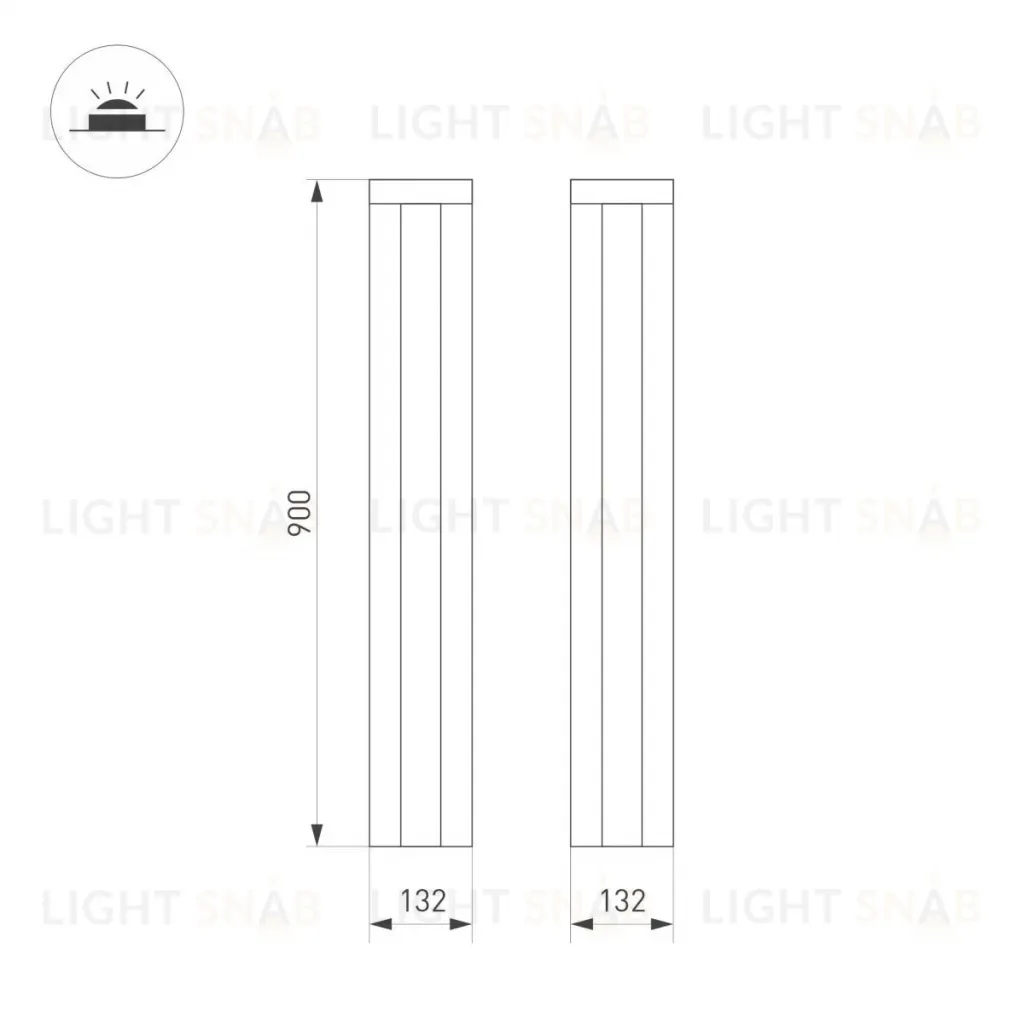 Ландшафтный светильник Arlight LGD-FLINT-BOLL-H900-18W Warm3000 (BK, 45 deg, 230V) 050733 050733