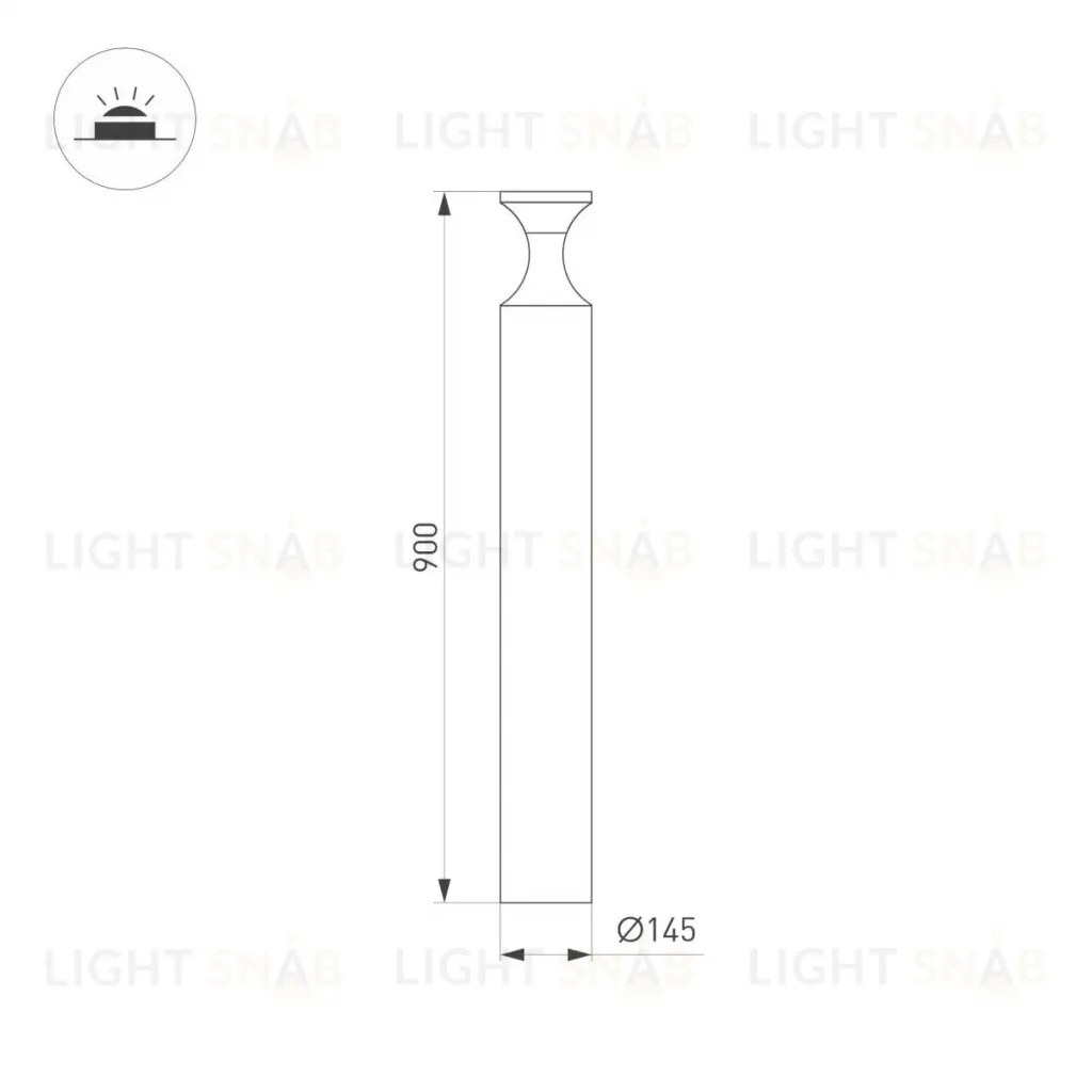 Ландшафтный светильник Arlight LGD-LONDARI-BOLL-H900-12W Warm3000 (BK, 125 deg, 230V) 050726 050726