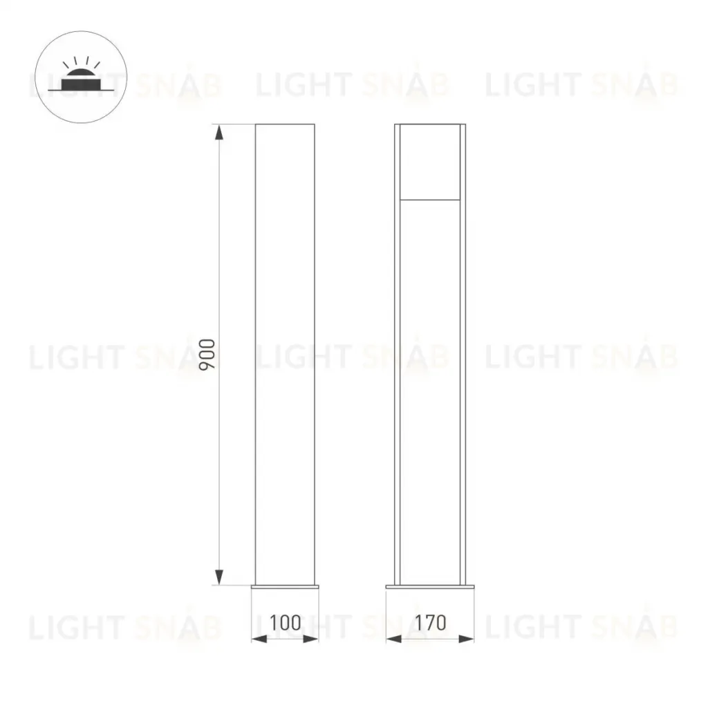Ландшафтный светильник Arlight LGD-SEKVOYA-BOLL-H900-11W Warm3000 (BK, 120 deg, 230V) 054980 054980