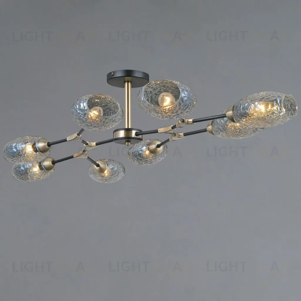 Люстра на штанге Illumico IL0272-8CSQ-25 BK AB TRENTO IL0272-8CSQ-25 BK AB TRENTO