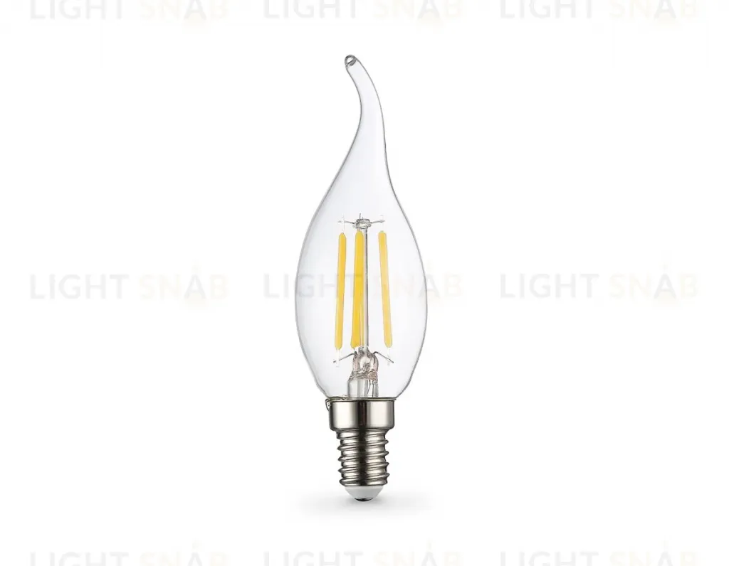 Филаментная светодиодная лампа Ambrella Light Bulbing E14 11W 2700K свеча на ветру 351123 351123