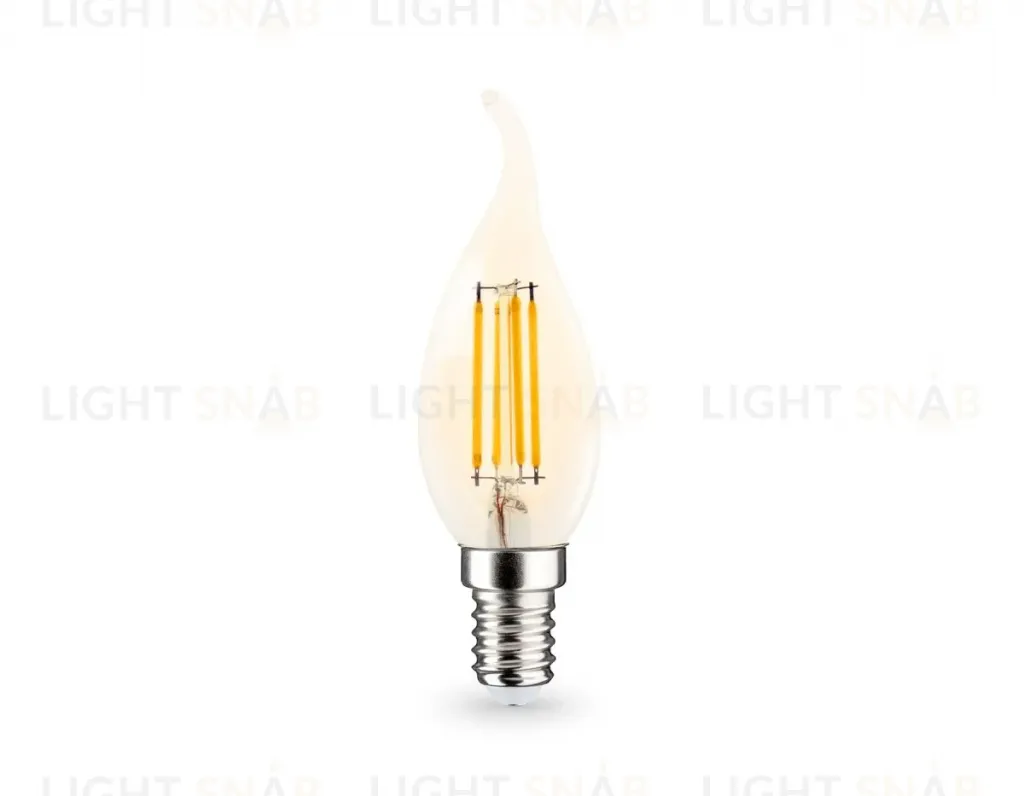 Филаментная светодиодная лампа Ambrella Light Bulbing E14 15W 2700K свеча на ветру 351523 351523