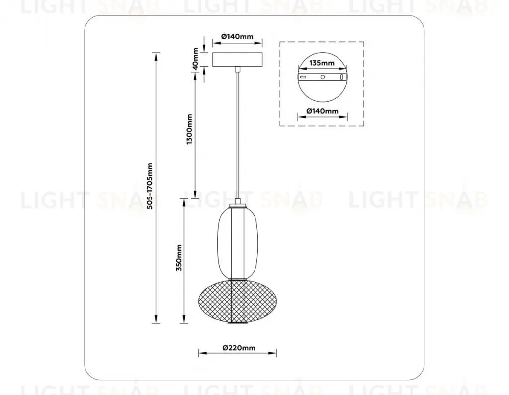 Подвесной светильник Ambrella Light High Light Modern LH11007 LH11007