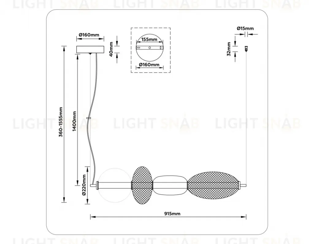 Подвесная люстра Ambrella Light High Light Modern LH11010 LH11010