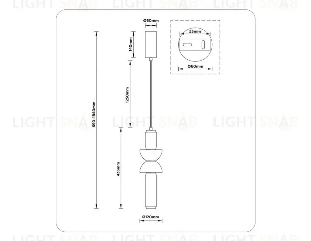 Подвесной светильник Ambrella Light High Light Modern LH11021 LH11021
