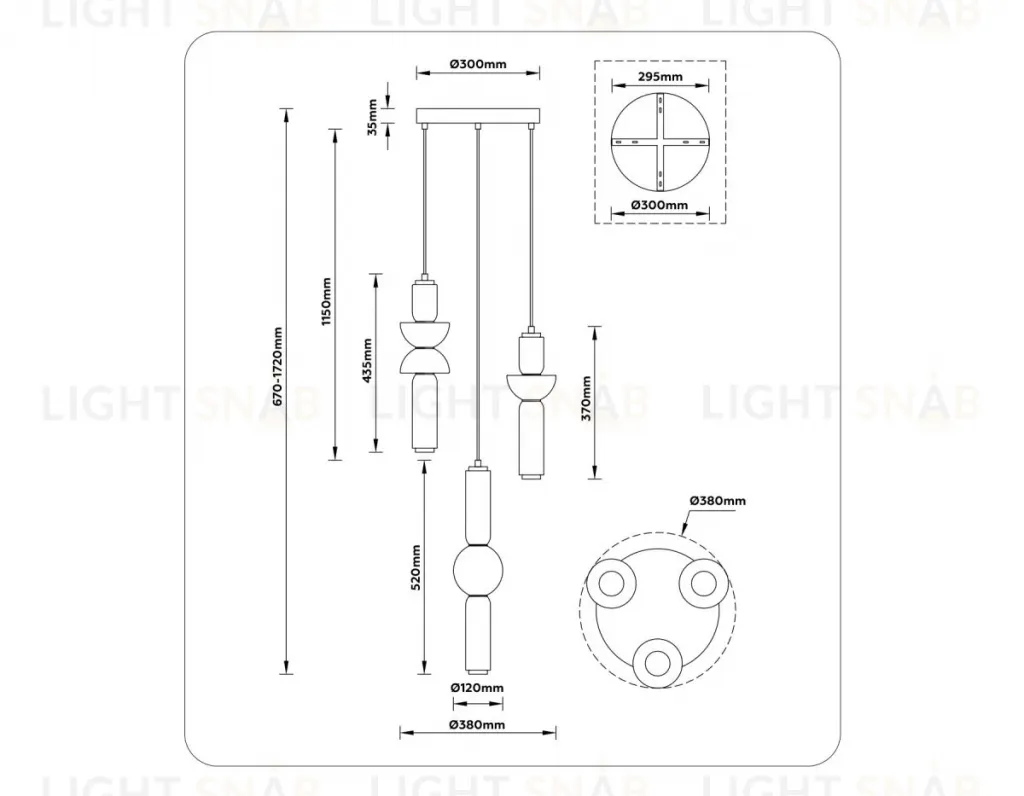 Подвесной светильник Ambrella Light High Light Modern LH11026 LH11026