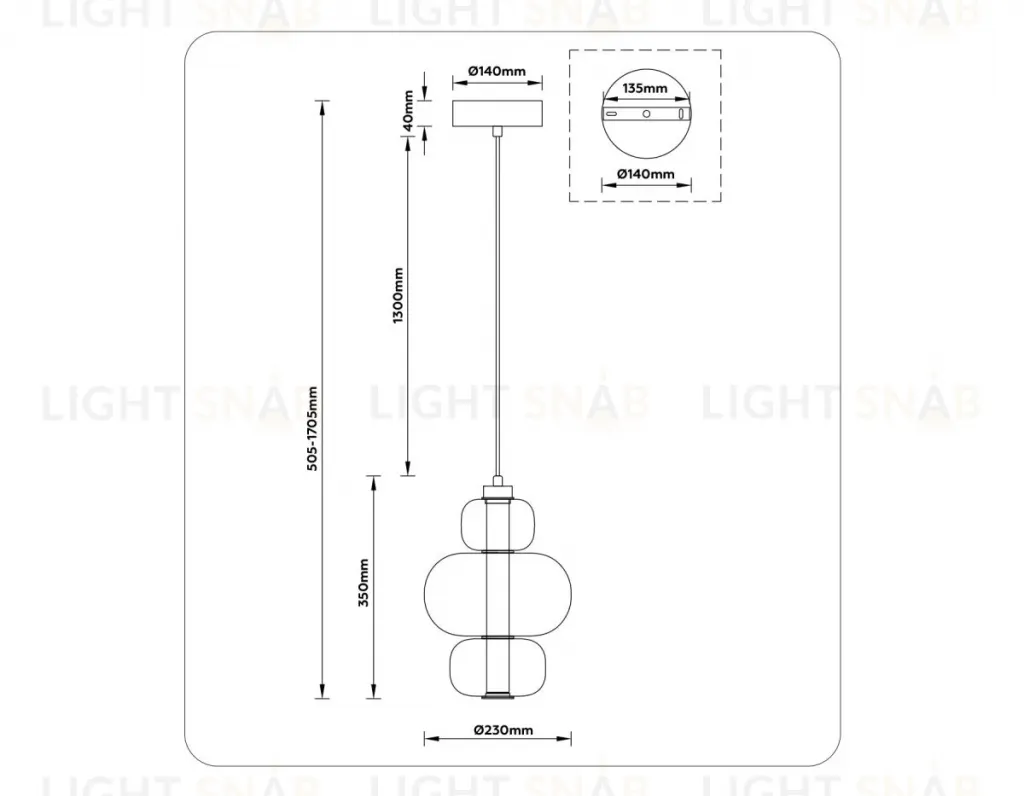 Подвесной светильник Ambrella Light High Light Modern LH11057 LH11057