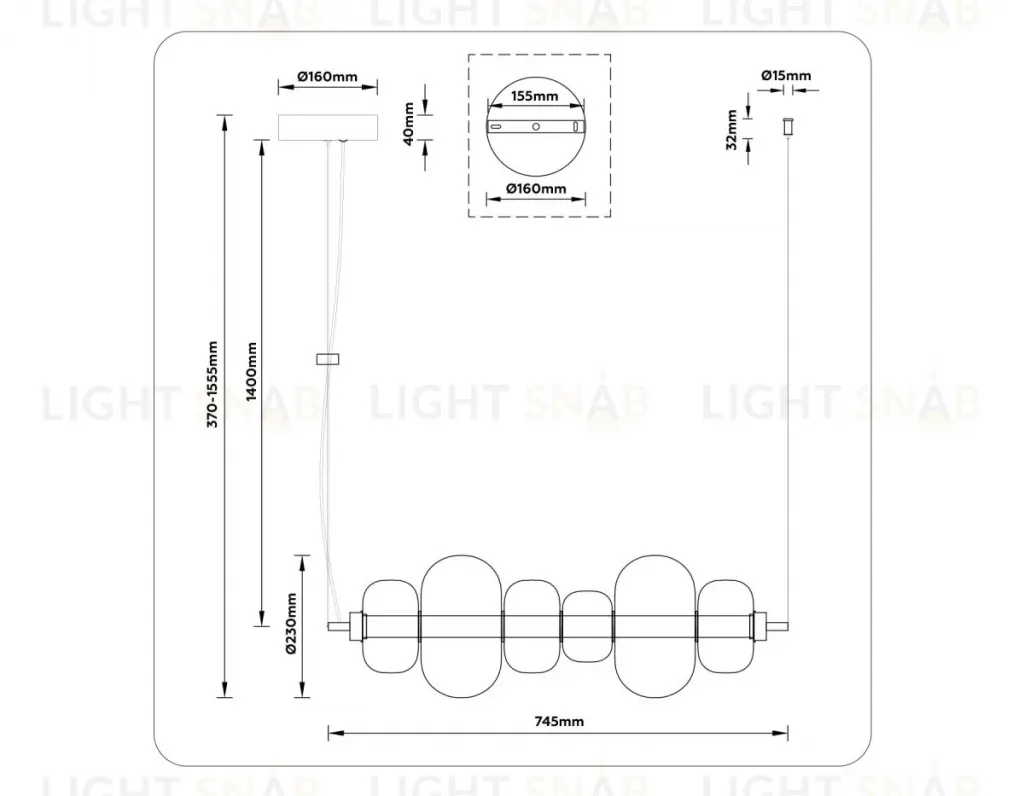 Подвесная люстра Ambrella Light High Light Modern LH11071 LH11071