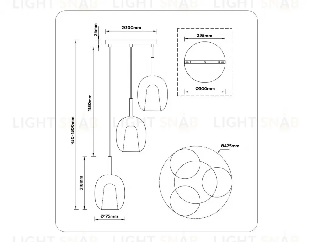 Подвесной светильник Ambrella Light High Light Modern LH11156 LH11156
