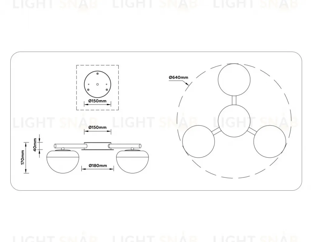 Потолочный светильник Ambrella Light High Light Modern LH12006 LH12006