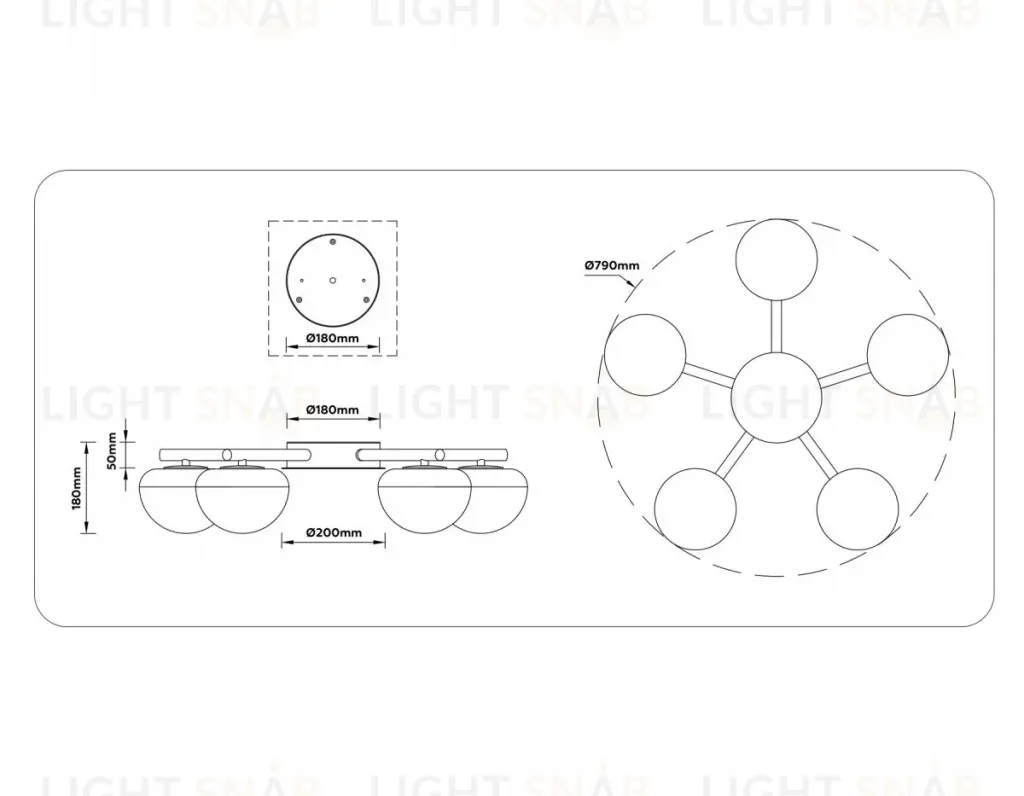 Потолочная люстра Ambrella Light High Light Modern LH12009 LH12009
