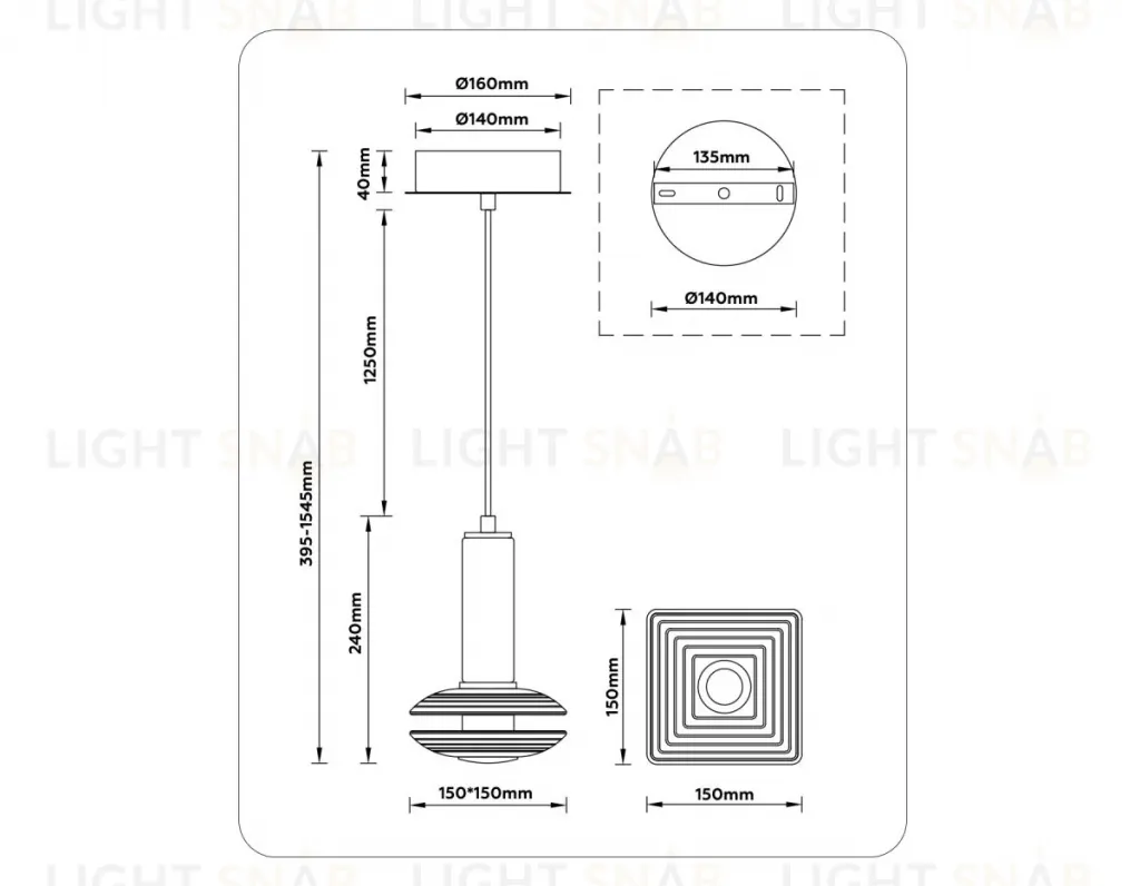 Подвесной светильник Ambrella Light High Light Crystal LH31001 LH31001