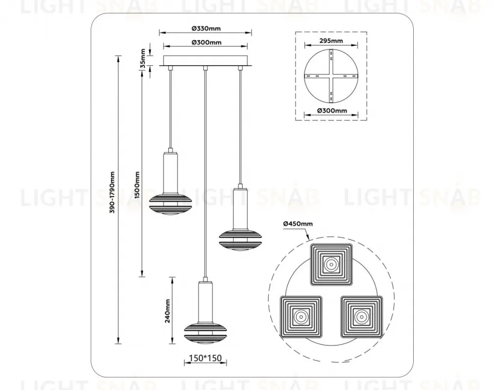 Подвесной светильник Ambrella Light High Light Crystal LH31011 LH31011