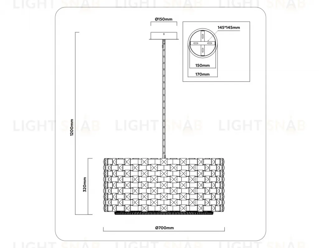 Подвесная люстра Ambrella Light High Light Crystal LH41009 LH41009