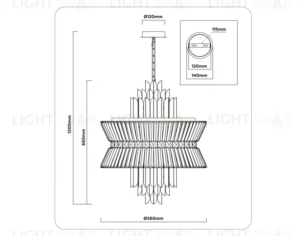 Подвесная люстра Ambrella Light High Light Crystal LH41017 LH41017