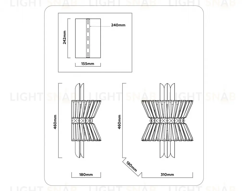 Настенный светильник Ambrella Light High Light Crystal LH41029 LH41029