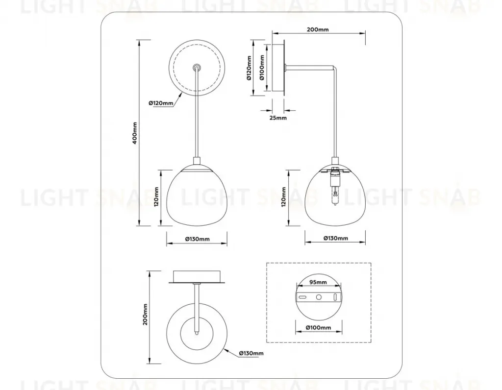 Бра Ambrella Light High Light Modern LH51005 LH51005