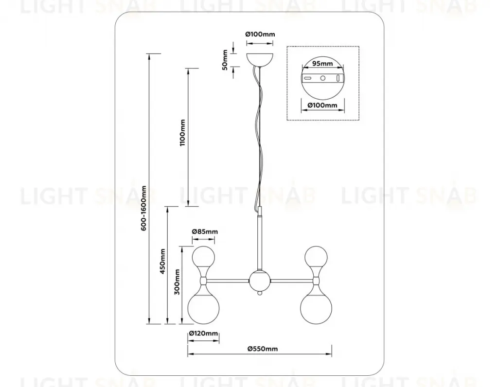Подвесная люстра Ambrella Light High Light Modern LH51050 LH51050