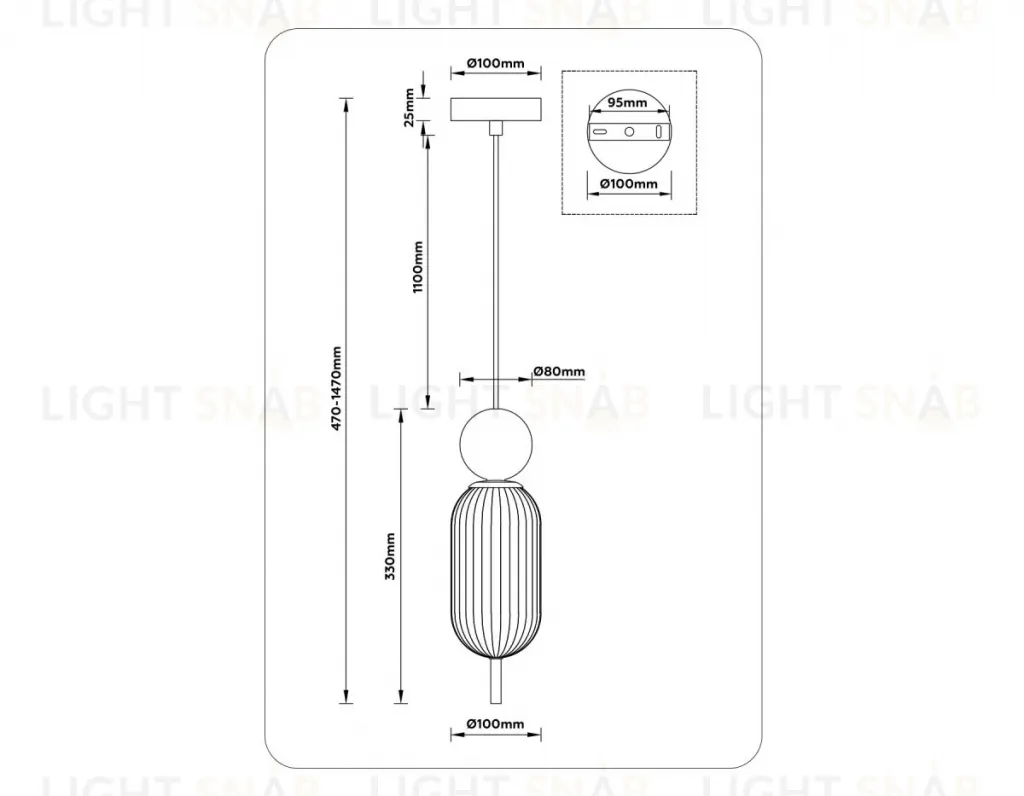 Подвесной светильник Ambrella Light High Light Ceramo Modern LH53101 LH53101
