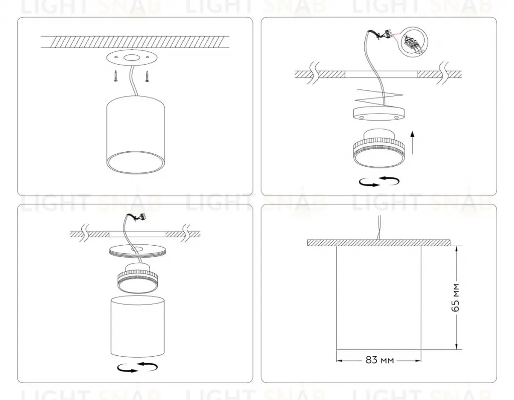 Накладной светильник Ambrella Light Techno spot GX Standard tech TN5303 TN5303