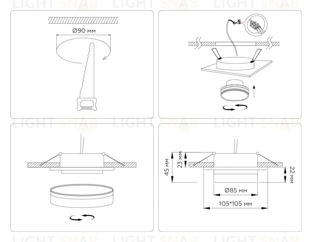 Встраиваемый светильник Ambrella Light Techno spot IP Protect TN6710 TN6710