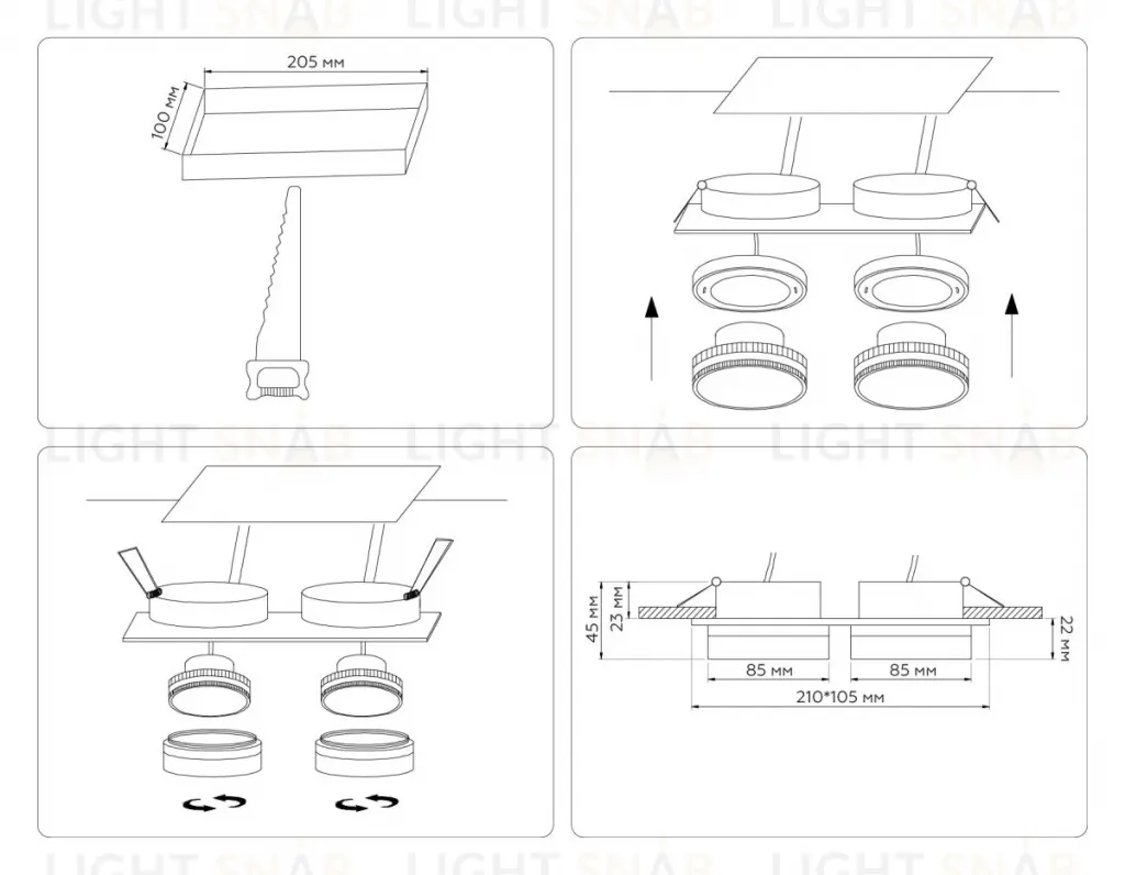 Встраиваемый светильник Ambrella Light Techno spot IP Protect TN6711 TN6711