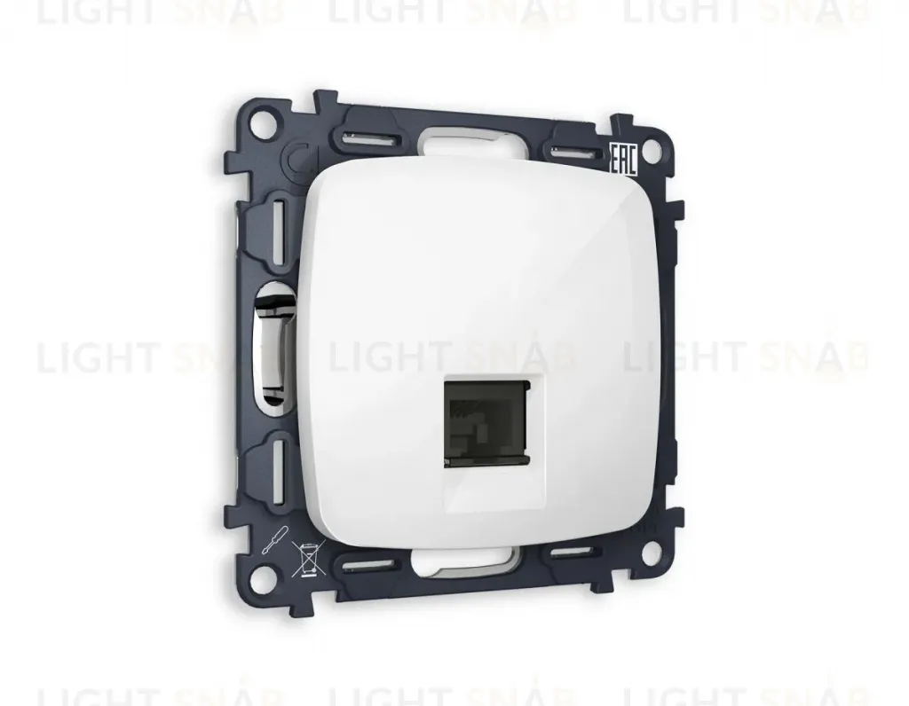 Комплект механизма телефонной розетки RJ-11(4P4C) Ambrella Volt Omega (OP1120, VM190) MO112030 MO112030