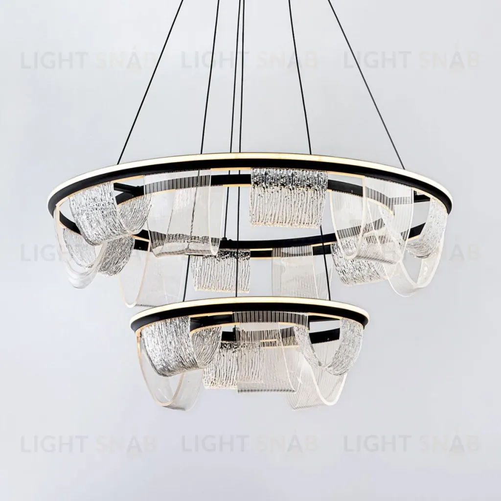 Подвесная люстра LED4U L7706-800-460 BK L7706-800-460 BK