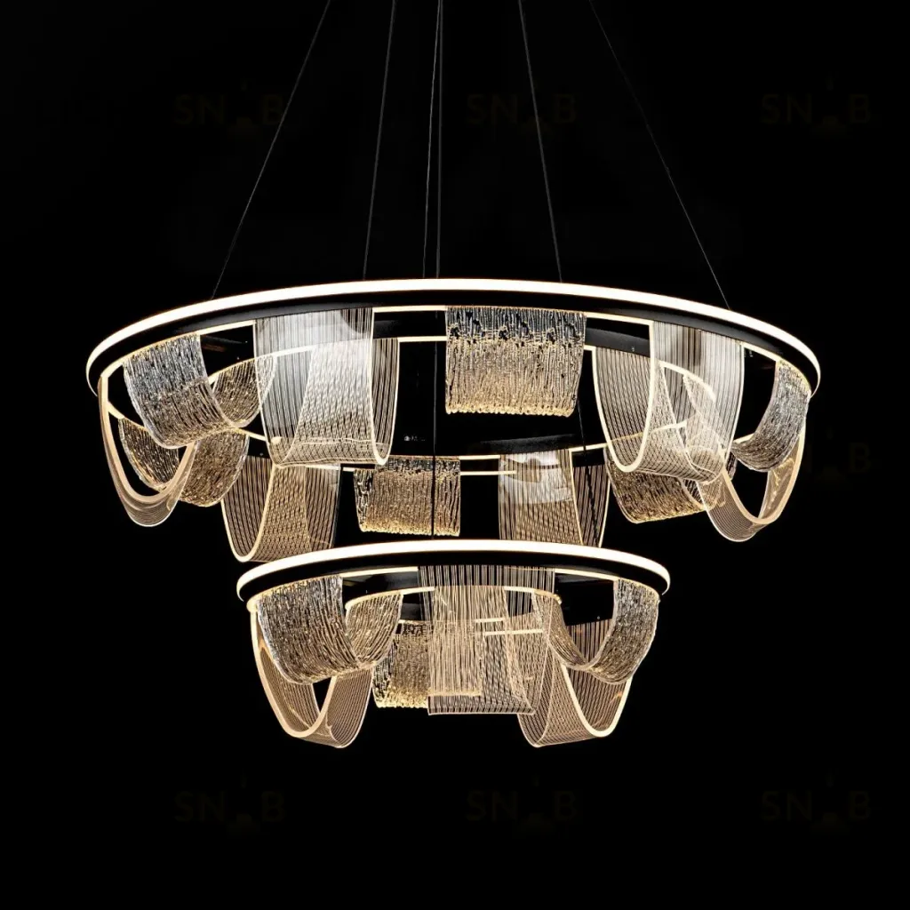 Подвесная люстра LED4U L7706-800-460 BK L7706-800-460 BK