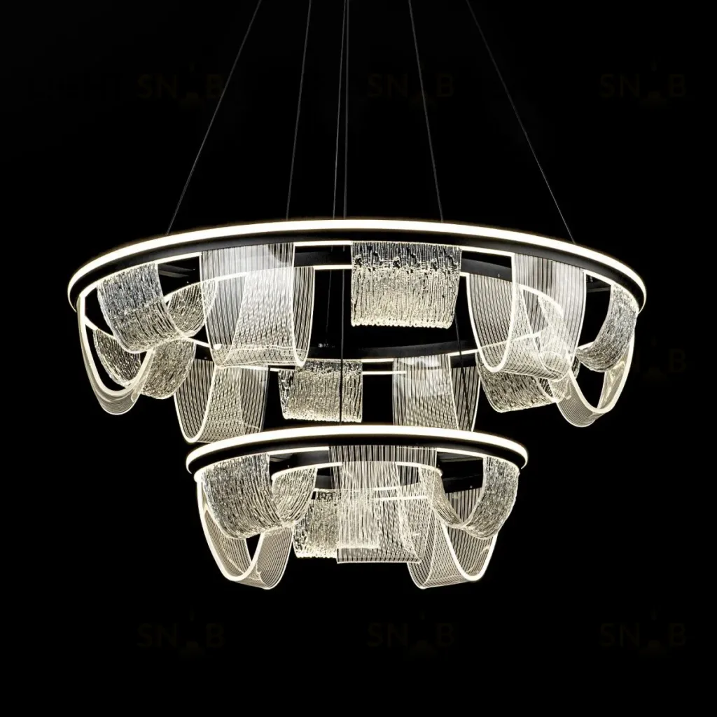 Подвесная люстра LED4U L7706-800-460 BK L7706-800-460 BK