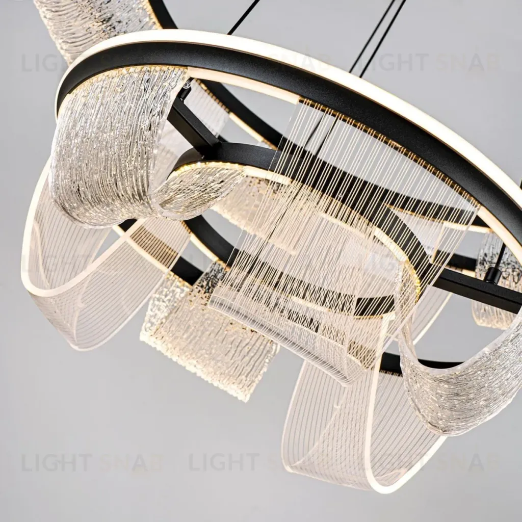 Подвесная люстра LED4U L7706-800-460 BK L7706-800-460 BK