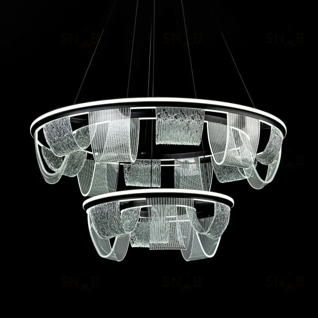 Подвесная люстра LED4U L7706-800-460 BK L7706-800-460 BK
