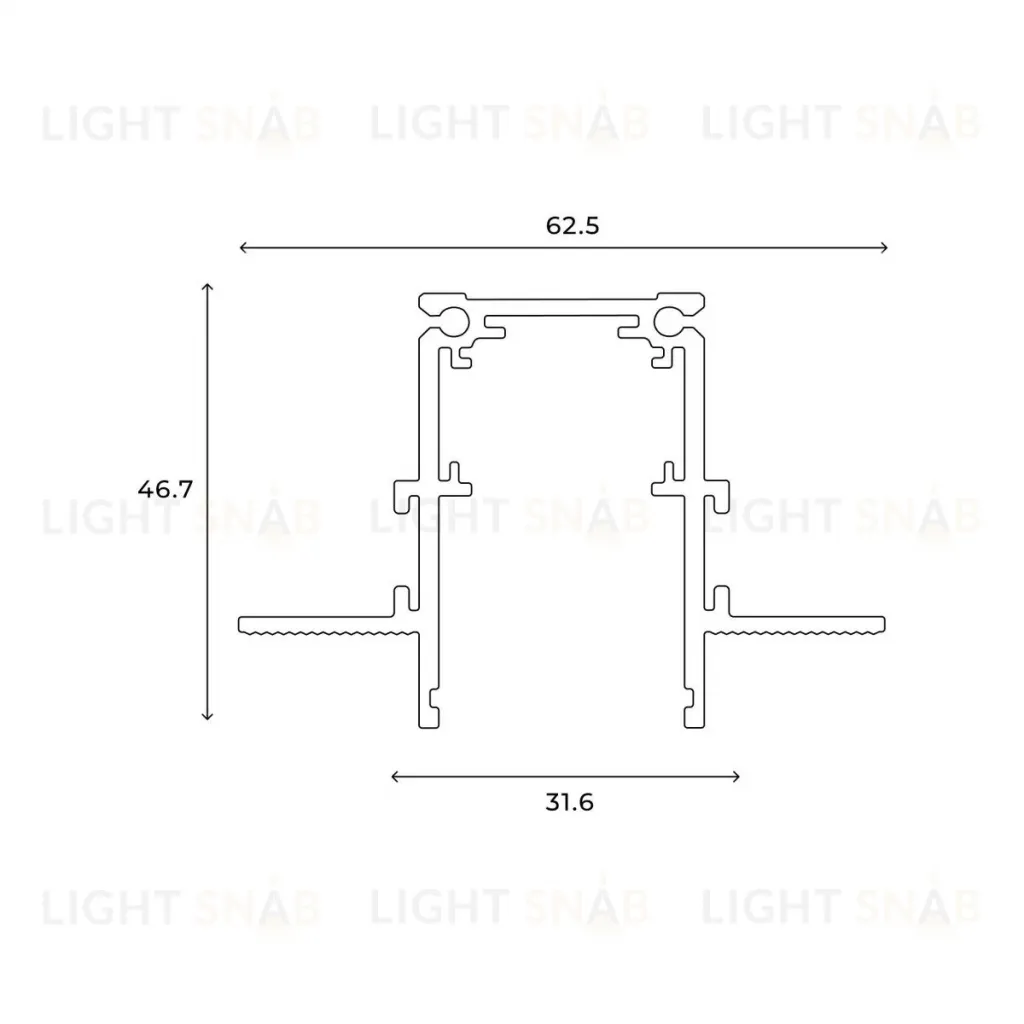 Шинопровод магнитный встраиваемый Hesby Lighting ElDeko HSBL_0060 HSBL_0060