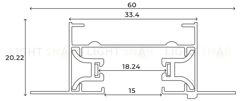 Шинопровод однофазный встраиваемый Hesby Lighting Skylite HSBL_0012 HSBL_0012