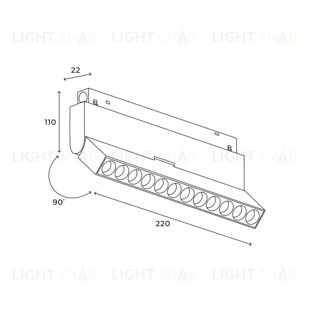 Трековый магнитный светильник Hesby Lighting ElDeko HSBL_0085 HSBL_0085