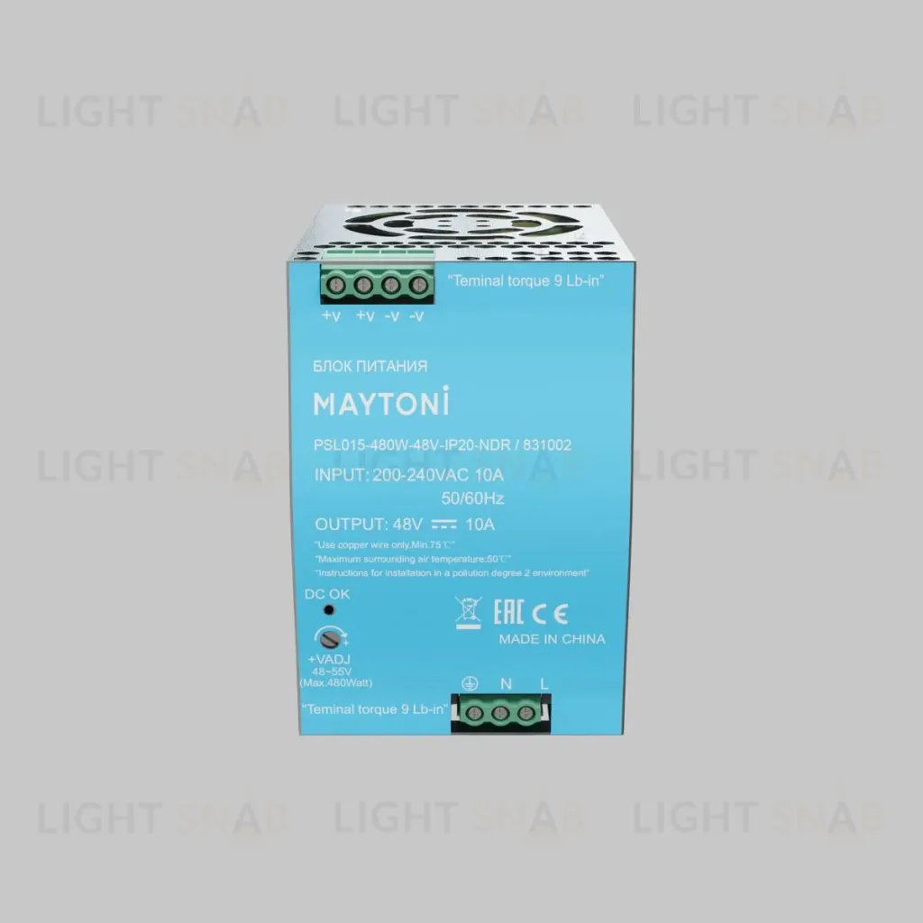 Блок питания Maytoni PSL015 480Вт 48В IP20 831002 831002