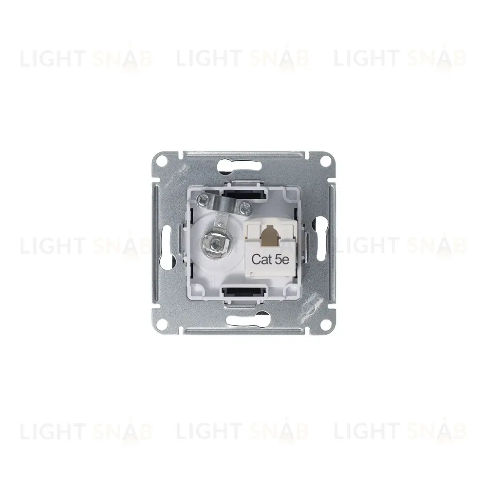 Розетка двойная комп+ТВ, RJ45+TV, кат.5E Systeme Electric AtlasDesign Грифель ATN000789 ATN000789
