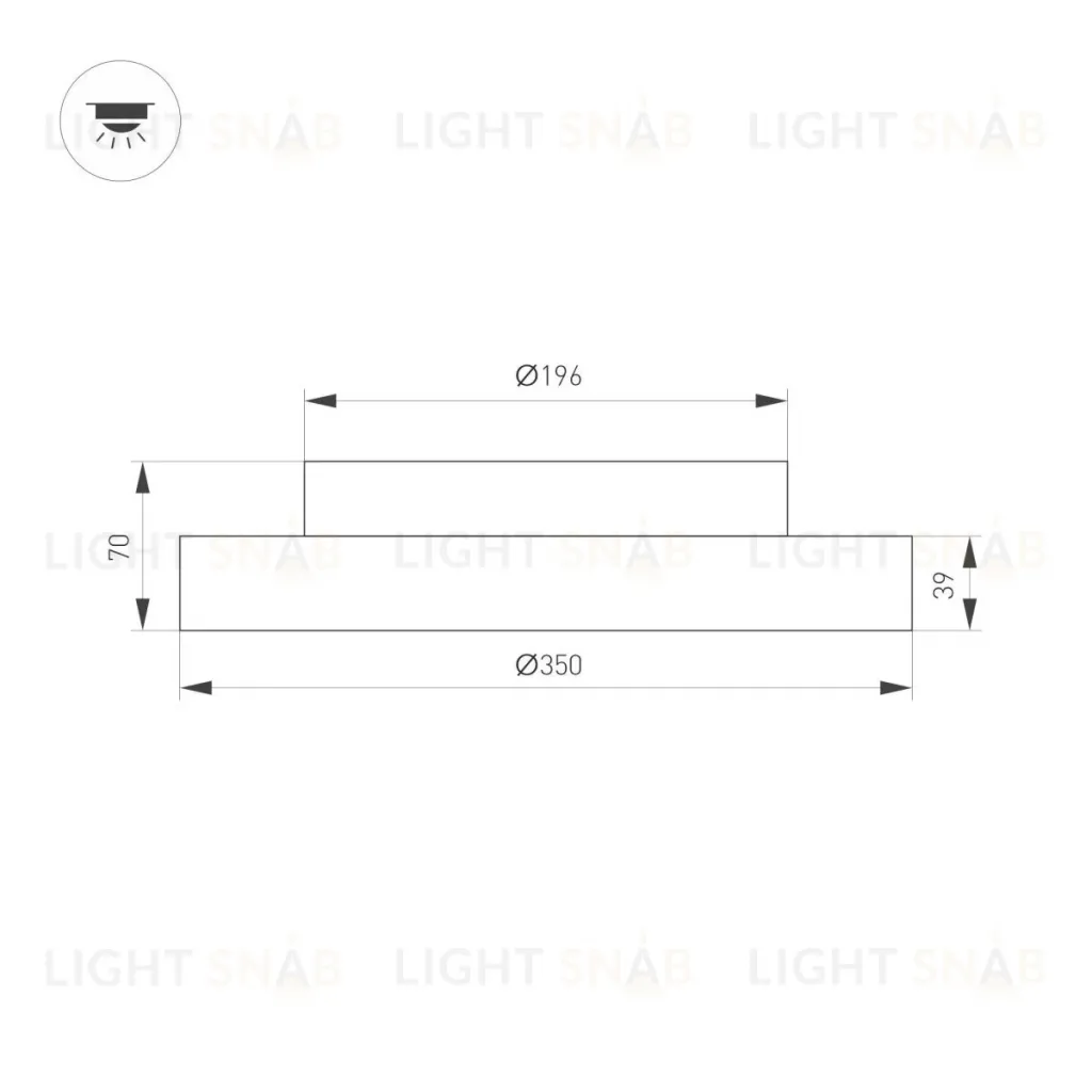 Потолочный светильник Arlight SP-ESTELY-R450-40W Warm3300-MIX (BK, 80 deg, 230V, TRIAC) 054797 054797