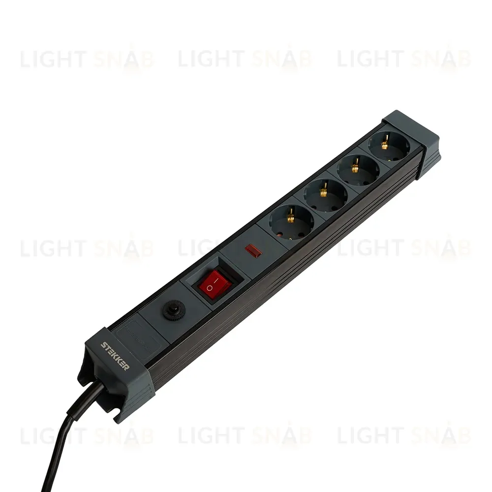 Сетевой фильтр 4-местный с/з Stekker Techno HM22-41-05 50158 50158