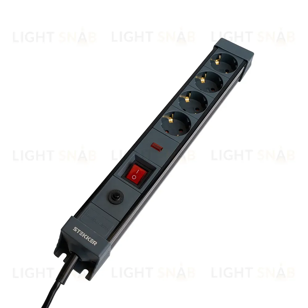 Сетевой фильтр 4-местный с/з Stekker Techno HM22-41-03 50157 50157