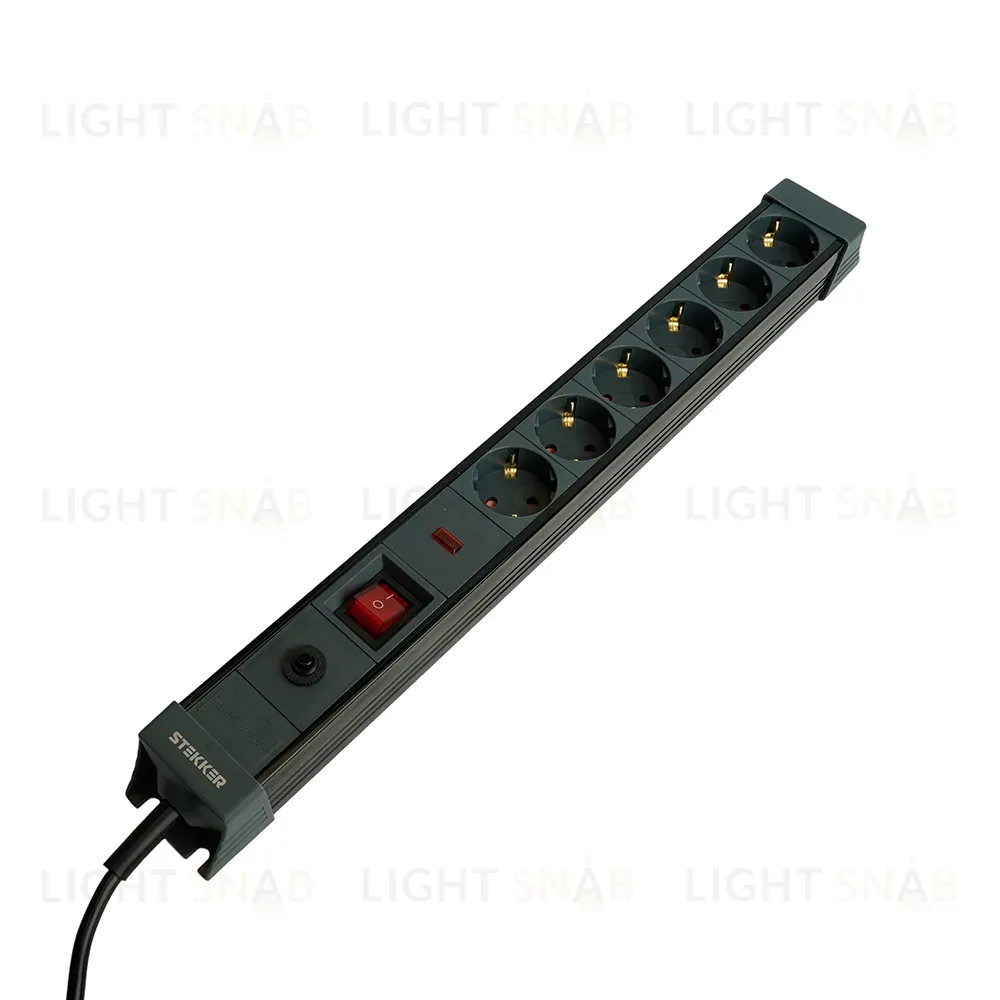 Сетевой фильтр 6-местный с/з Stekker Techno HM22-61-03 50160 50160