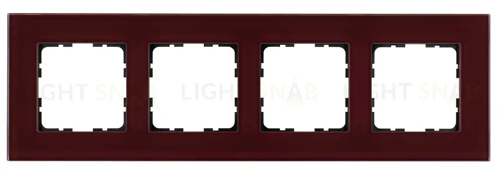 Рамка 4-постовая стекло цвет Гранатовый Jasmart G1004GH G1004GH