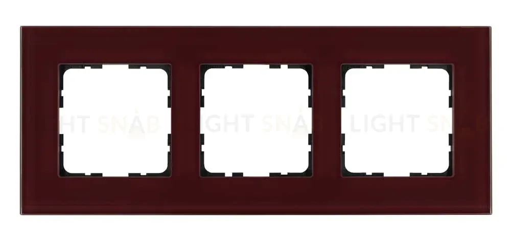Рамка 3-постовая стекло цвет Гранатовый Jasmart G1003GH G1003GH