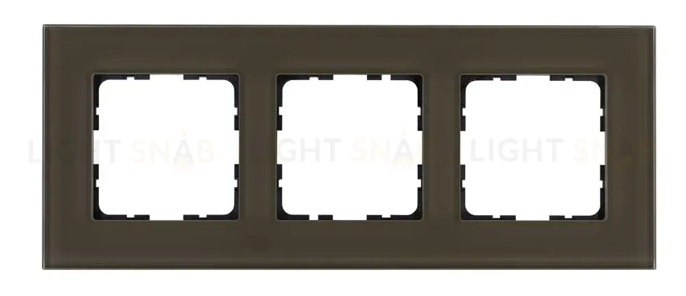 Рамка 3-постовая стекло цвет Каперсовый Jasmart G1003GT G1003GT