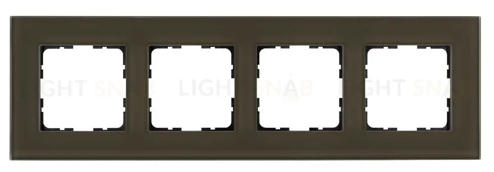 Рамка 4-постовая стекло цвет Каперсовый Jasmart G1004GT G1004GT