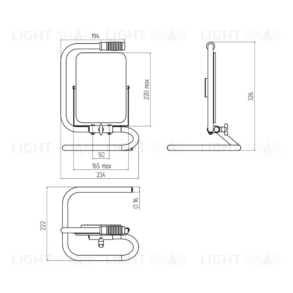 Подставка переносная для прожектора Uniel UFV-F01/50-220 YELLOW N1 UL-00013119 UFV-F01/50-220 YELLOW N1